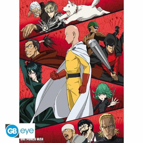 One Punch Man - Poszter - "Gathering of heroes" (52x38)